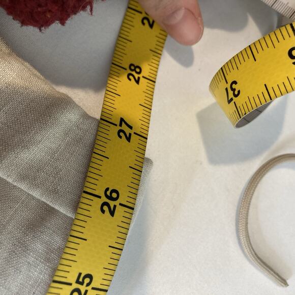 MNG Women's Ivory Linen Pants Size 14 Tapered Career Coastal Old Money Natural - Picture 4 of 14